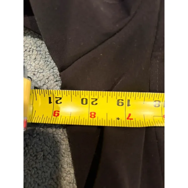 London Fog Black Trench Coat Women’s M Belt Rain Jacket Classic Chic Dark Gothic - Image 11