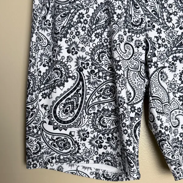 G GRADUAL Biker Shorts Women Large Black Paisley Pockets Yoga Activewear Workout - Image 6