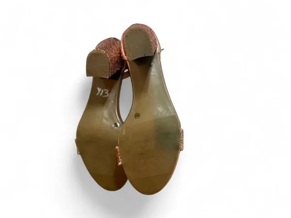 Worthington Rose Gold Glitter Block Heel Ankle-Strap Sandals - Image 6