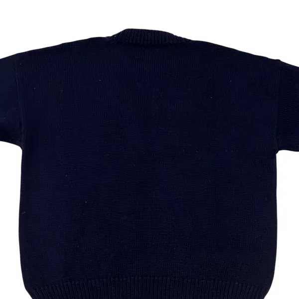 Soft Haus 100% Merino Wool Sweater Rare Navy/ Multicolor Size Small NWOT - Image 5