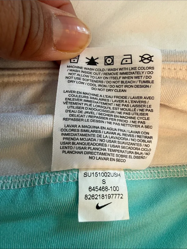 Nike Women's White Layered Running Shorts Teal shorts Liner Dri Fit zip pocket S - Image 10