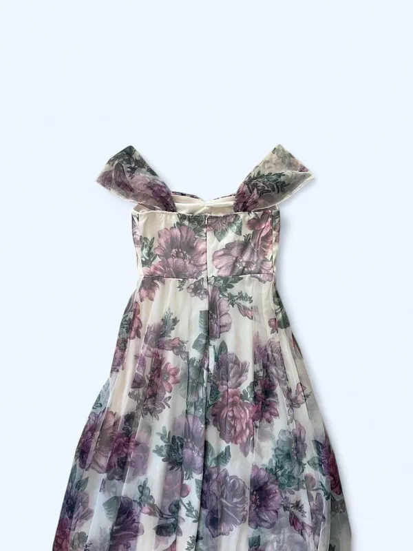 Maxi mesh floral off the shoulder dress size S by Lovely Grace - Image 3