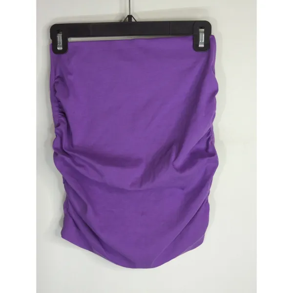 Zara Purple Mini Ruched Gathered Skirt Women's Small Night Out Chic‎ Party NWT - Image 2