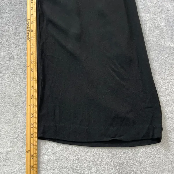 Halogen Black Wide Leg Trousers Pants Women Size Large 100% Viscose Flowy - Image 9