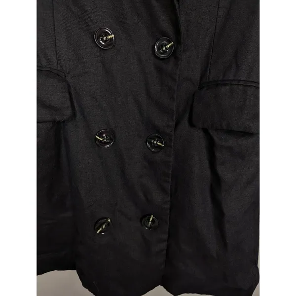 Reformation Maxwell linen black blazer dress Medium - Image 5
