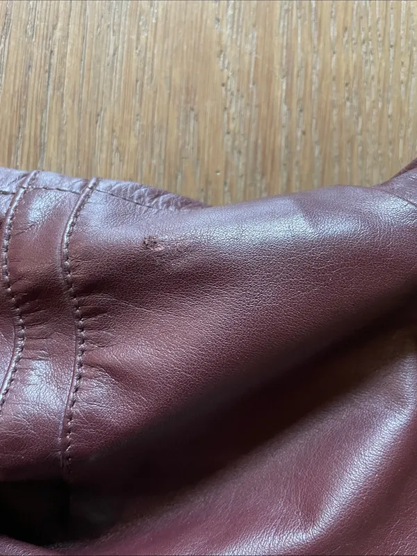 Fidelity Vintage Oxblood Leather Zip-Front Jacket - Image 14