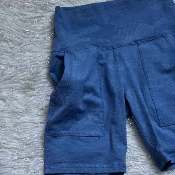 Aerie High-Waisted Women’s‎ Blue Camo Shorts Size S - Image 7