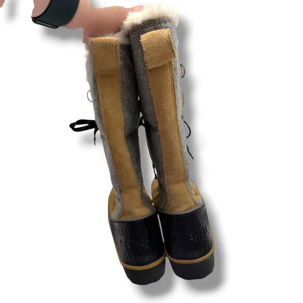 Sorel Tofino II Winter Snow Boots 8 Curry Gray Waterproof Faux‎ Fur Lace Up - Image 4
