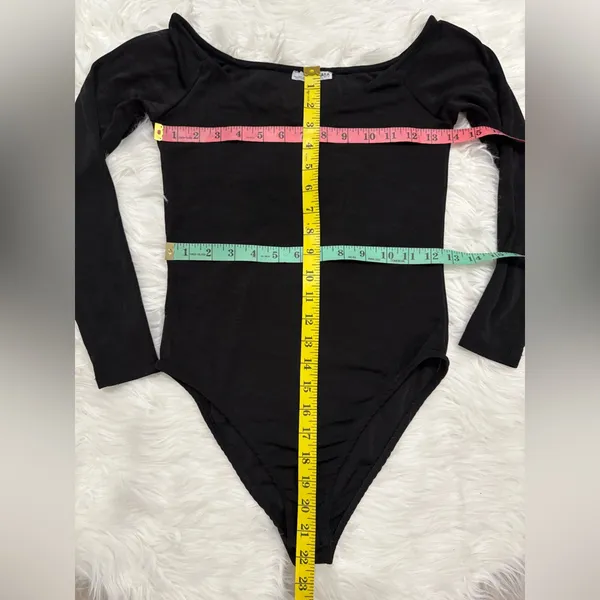 Zara Elegant Black Bodysuit Size S - Image 3