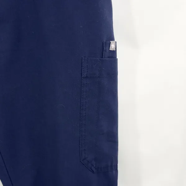 FIGS Large Scrub Pants Navy Blue Elastic Waist Cargo Pocket Medical Uniform 1426 - Image 4