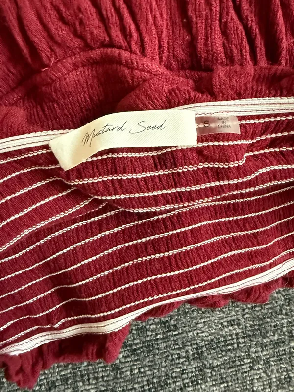 Mustard Seed Maroon Skirt - Image 3