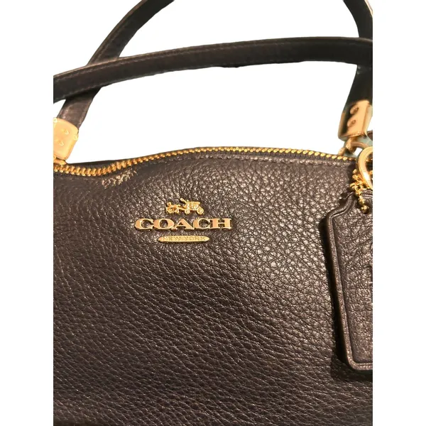 Coach Mini Kelsey Pebbled Leather Satchel Midnight Blue - Image 3