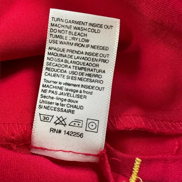 Figs Scrub Top Women’s XS Stretch Pockets Pink/Red Medical Wear - Image 11