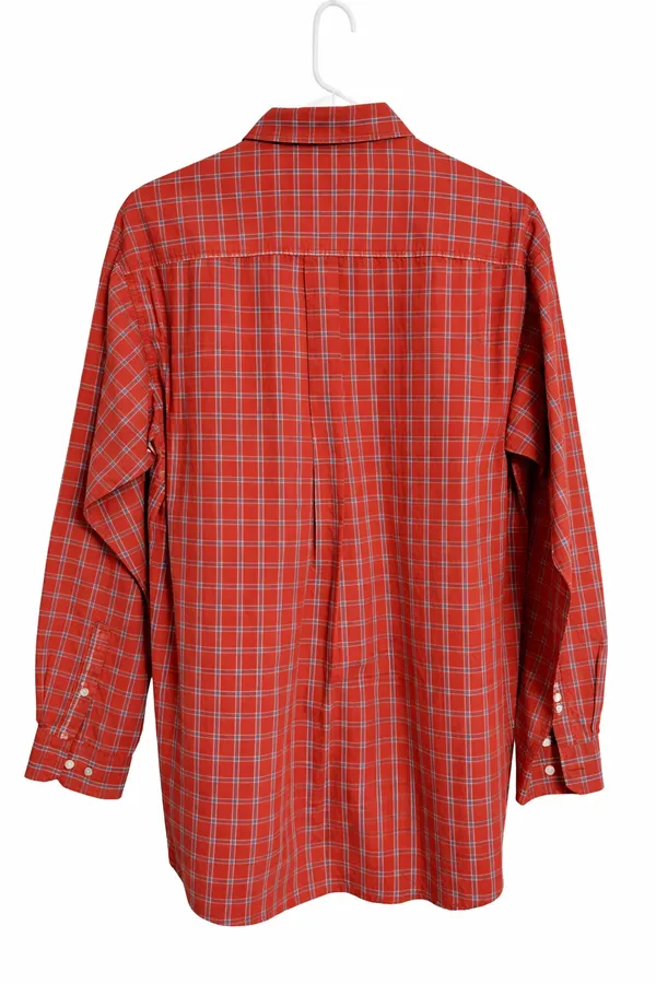Cinch men’s L/S classic fit medallion button down shirt red size medium - Image 5