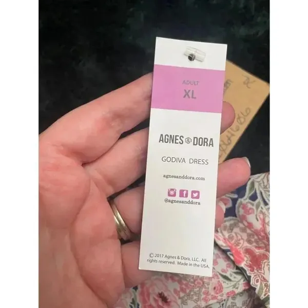 NWT Women's‎ Agnes & Dora Pink Floral Maxi Dress Size XL Godiva - Image 9