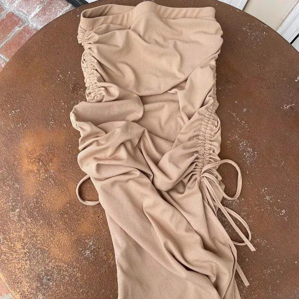 Free People tan scrunched midi skirt - Image 2