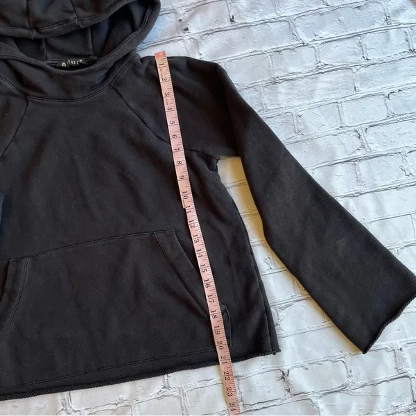 Athleta Small Womens Black Scuba Hoodie Hooded Sweatshirt Athletic Pull Over - Image 5