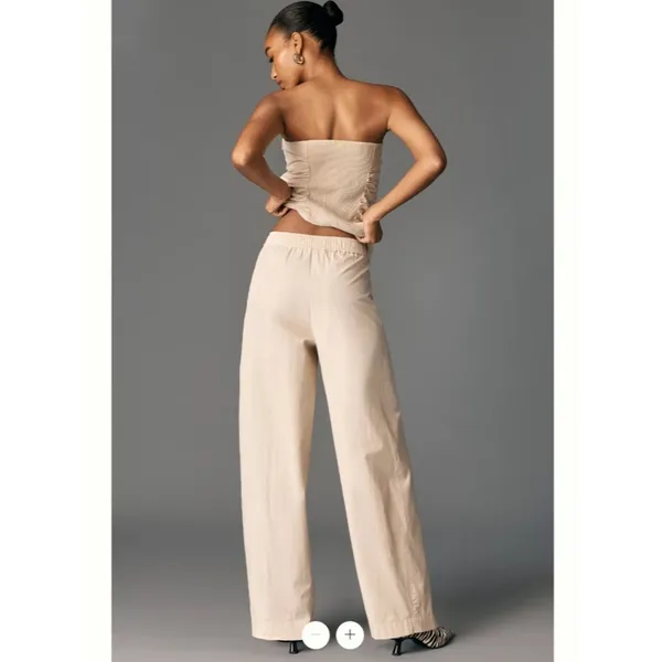 Anthropologie Maeve Sporty Poplin Pull-On Trousers - Image 4
