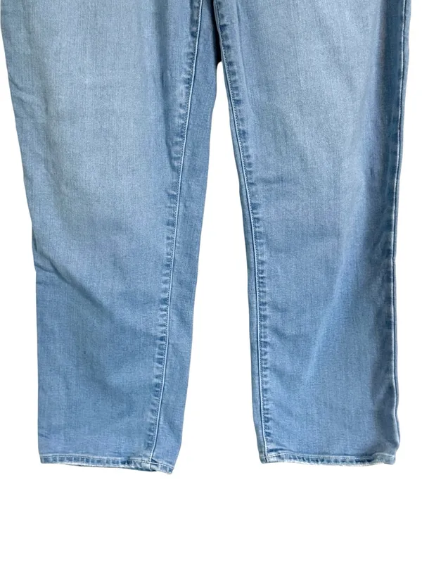 PAIGE Hoxton Slim Crop Jeans Women’s Sz 32 Light Wash High Rise Straight Ankle - Image 3
