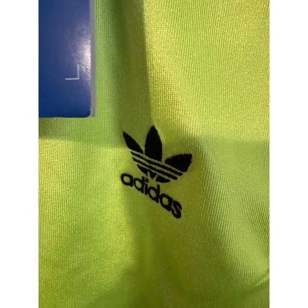 Adidas Originals Women's XS Cropped Short Sleeve Track Top Neon Green NWT - Image 3