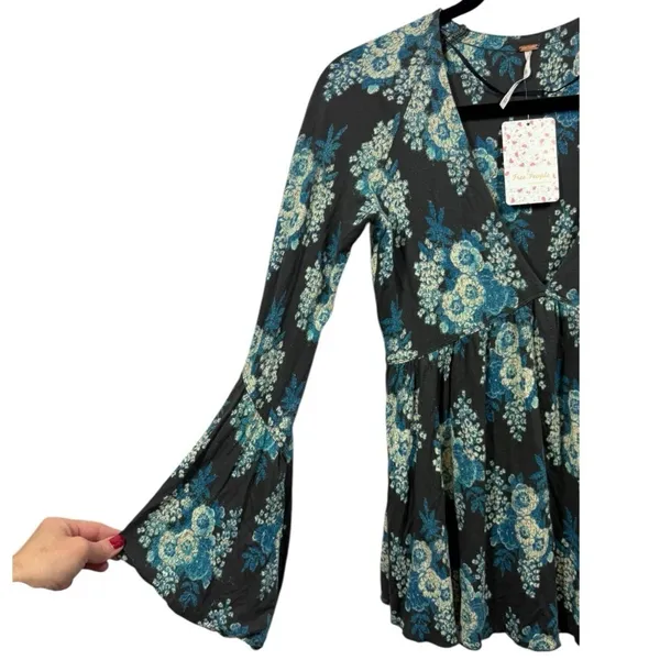 NWT Free People Speak Easy Boho Floral Blouse Top Size XS‎ Feminine Romantic - Image 12
