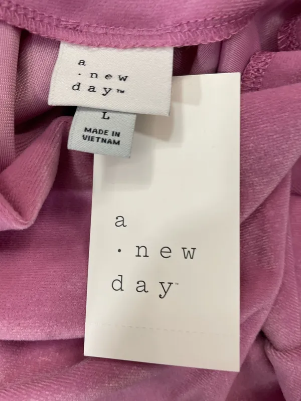 a new day Rose Pink Sleeveless Mock-Neck Soft Velvet Midi Dress - Image 4
