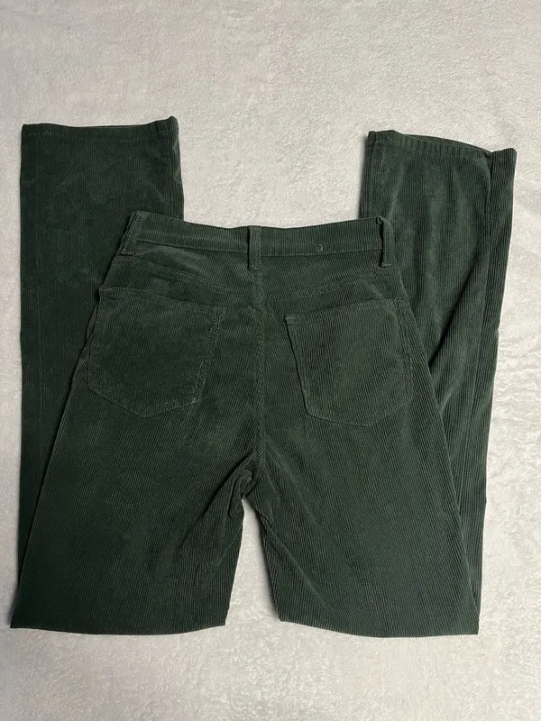 Green Corduroy Jeans American Eagle Size XS - Image 3