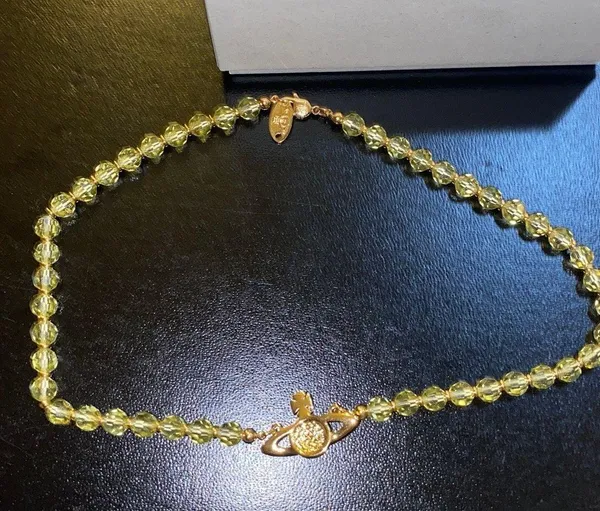 Vivienne Westwood Messaline gold-tone brass crystal-embellished choker Necklace - Image 8