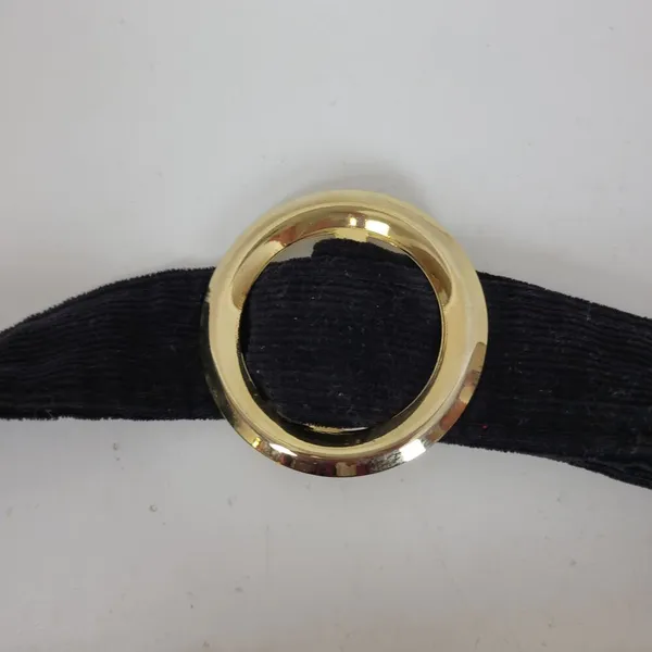Vintage Retro Womens Bag Black Gold Beaded Studded Corduroy Purse Hong Kong - Image 4