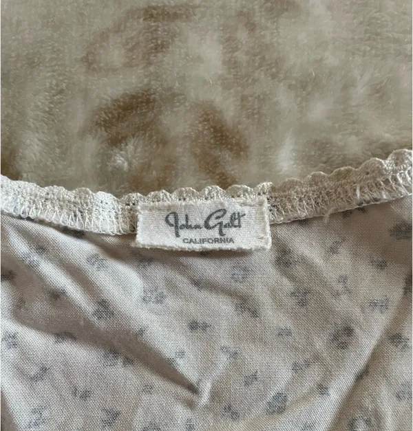 John Galt white and navy short sleeve top - Image 3
