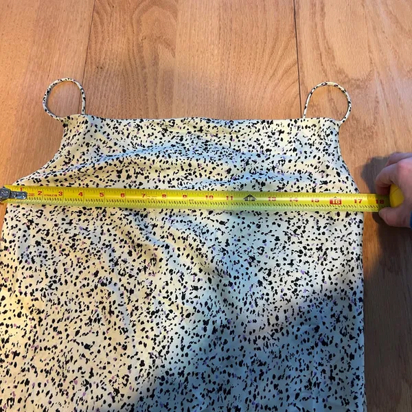 NWT Vero Moda Size Small Mini Short Dress‎ Yellow Summer Cowl Neckline Slip Cami - Image 8