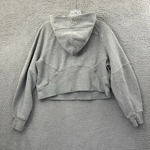 Lululemon Scuba Oversized Half Zip Hoodie Heathered Core Medium Grey W XS Small - Image 3