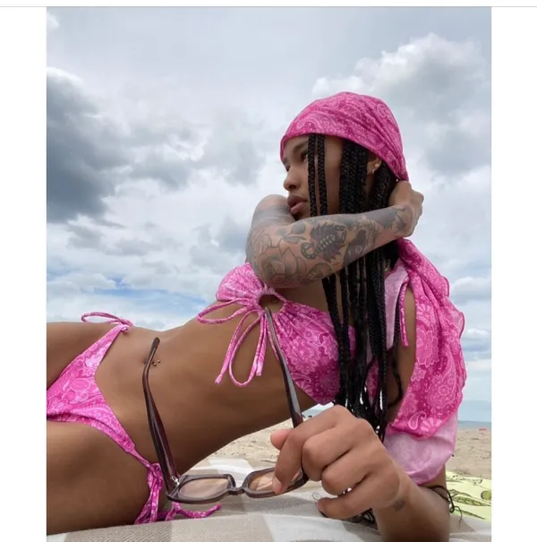Tiger Mist Pink Paisley 3 Piece Bikini Set - Image 6
