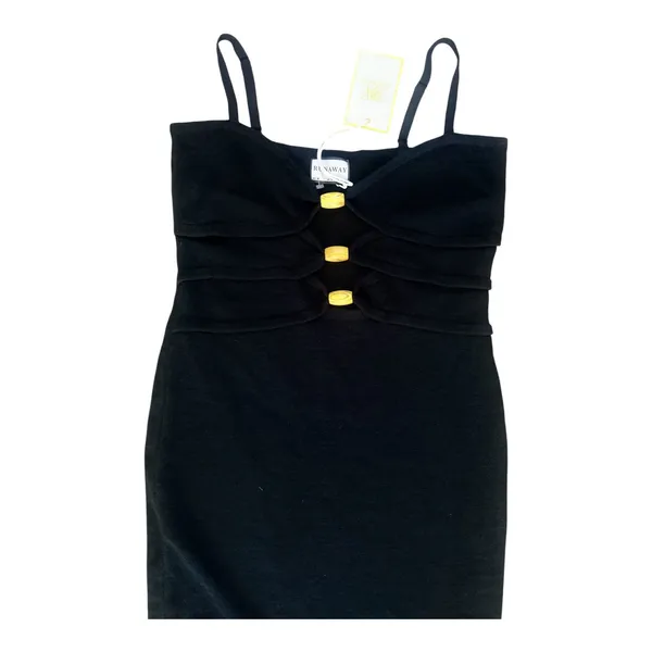 RUNAWAY THE LABEL Normani Cutout Midi Dress Black NWT Size‎ 12 - Image 5