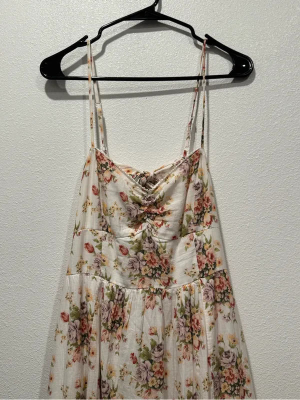 American Eagle Catie Corset Smocked Floral Midi Dress L NWOT - Image 3