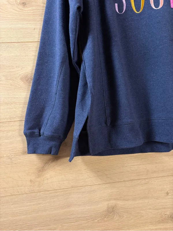 WILDFOX Blue 'SOCIAL' Crewneck Sweatshirt NWT Medium - Image 3