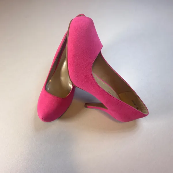 Dream Pairs Tiffanny 7.5 Womens Hot Pink Faux Suede Pointed Toe Heels Pumps - Image 7