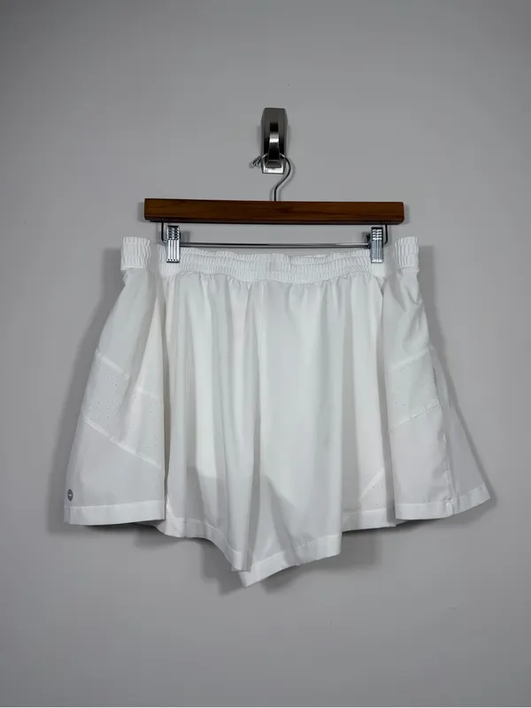 Avia Women’s L 12-14 White 2-in-1 Lined Running Athletic Shorts - Image 2