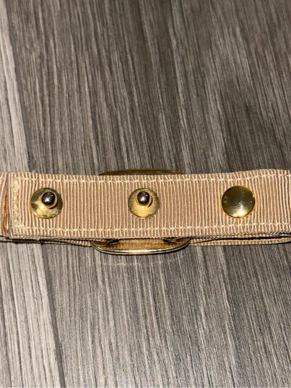 Authentic Salvatore Ferragamo Beige Vara Bow Ribbon Belt - Image 7