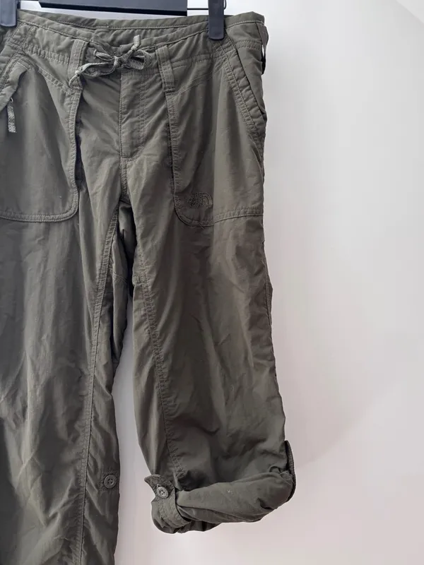 The North Face Womens Green Roll Up Hiking Cargo Pants Size 8 Nylon‎ Gorpcore - Image 4