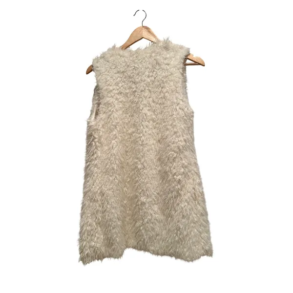 Mieeion Faux‎ Fur Longline Vest Open Front Small Chic Going Out Winter Party - Image 2