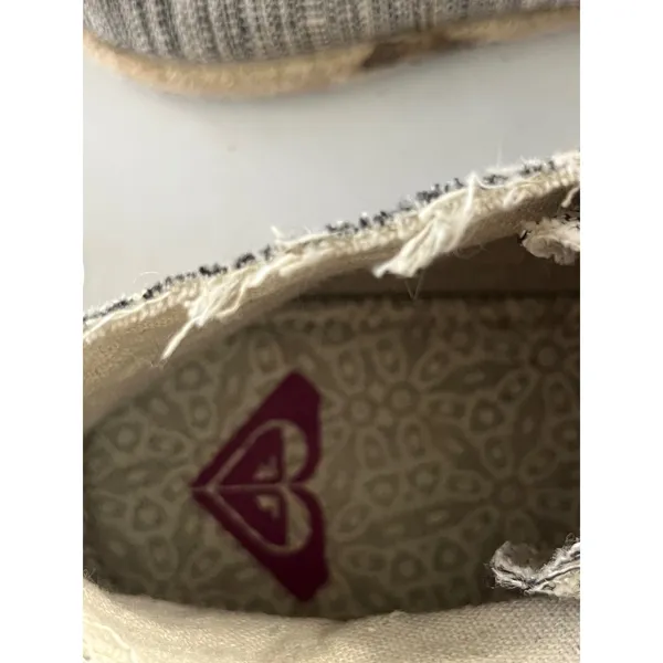 Roxy Woven Canvas Chukka Bootie Women 8 Gray Espadrille‎ Lace Up Mid Top Boho - Image 8