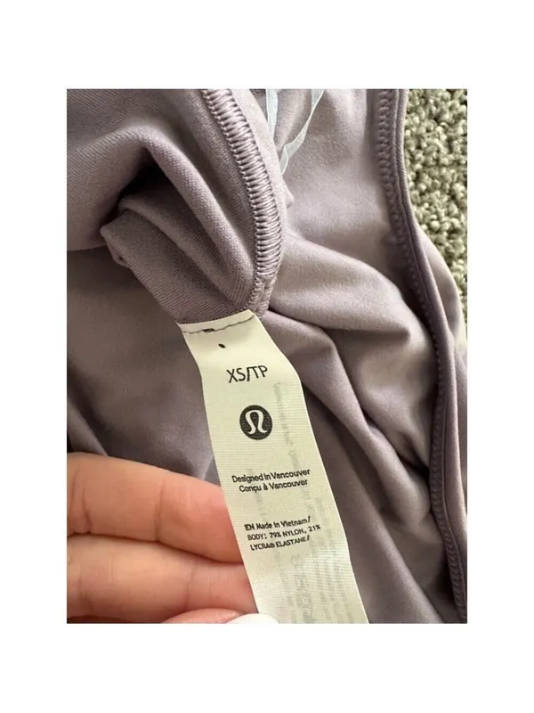 Lululemon Nulu Square Neck Long Sleeve Bodysuit Purple XS - Image 4