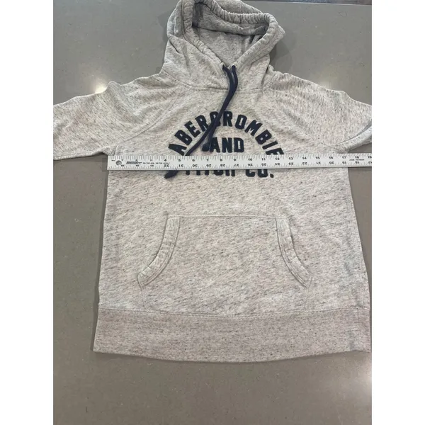Abercrombie & Fitch Co. Womens‎ XS Hoodie Sweatshirt Pullover Gray Blue - Image 3