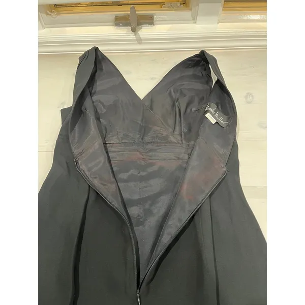 Nicole Miller Black Maxi Dress Evening‎ Gown Formal Party Sleeveless Women's - Image 6