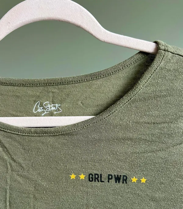 Girl power Lettuce Trim Baby Tee - Image 3