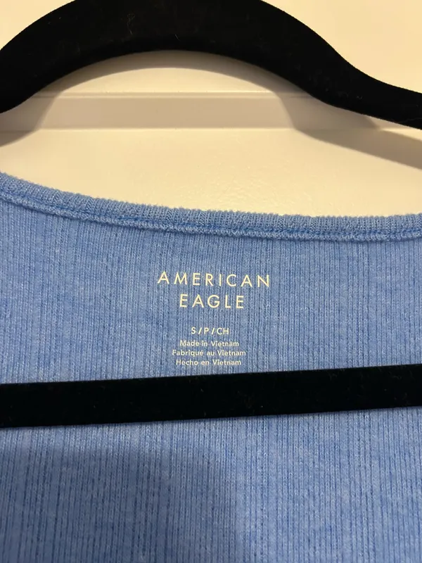 American Eagle Blue Top Long Sleeve - Image 3