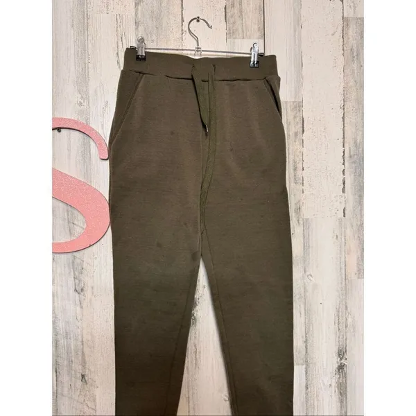 Rene Ricci Olive Green Joggers Sweatpants Women’s Size S Cozy Fleece Lined - Image 3