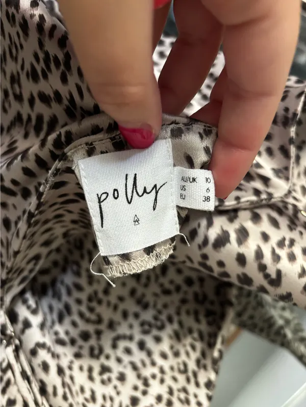 Cheetah Satin Mini Dress Princess Polly - Image 4