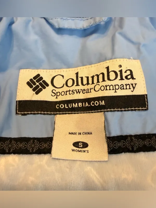 Columbia Ski Snow Jacket Coat Women’s Size Small Blue Nylon Zip Up - Image 10